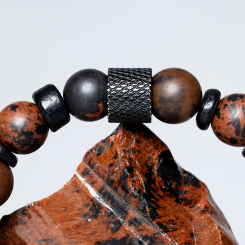 Mahagoni Obsidian Armband 10 mm