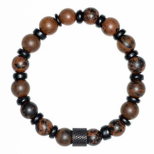 Mahagoni Obsidian Armband 10 mm