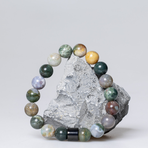 Indischer Achat Armband mit 10 mm Steinen